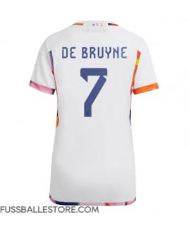 Günstige Belgien Kevin De Bruyne #7 Auswärtstrikot Damen WM 2022 Kurzarm